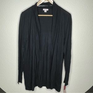 NWT Merona Women’s Long Sleeve Open Front Cardigan Sweater Black XL